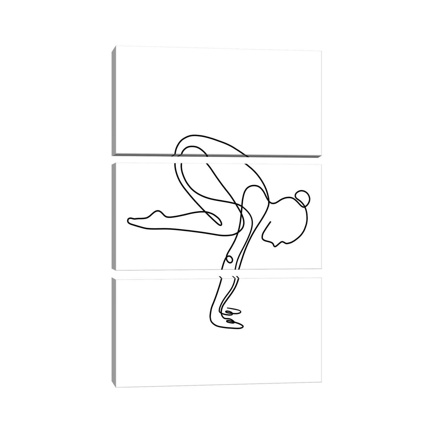 iCanvas "Yoga Crane" by Dane Khy 3Piece Canvas Wall Art Set Bed Bath